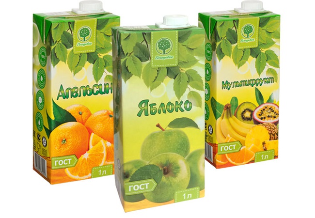 Нектары в коробке Тетра Пак