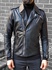 iga fashion erkek mevsimlik sunni deri ceket (çapraz fermuarlı)
