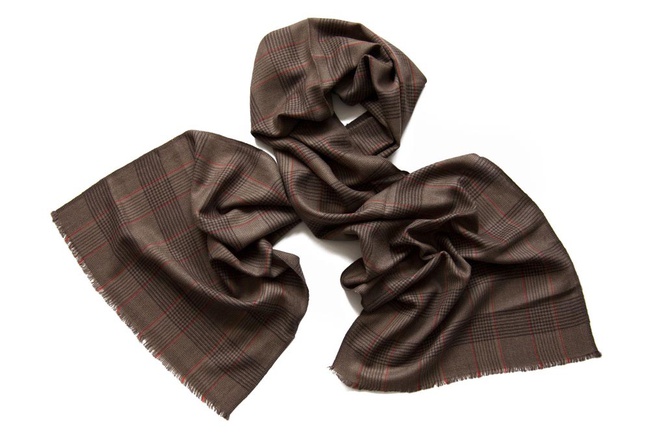 Italian silk and wool scarves for men
