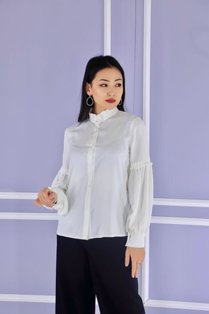 Женская блузка, стойка воротник