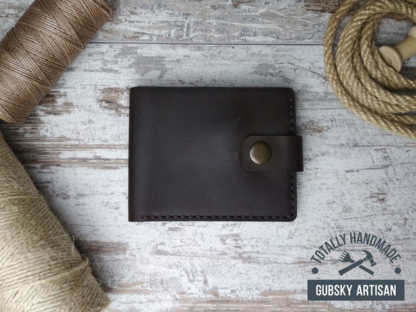 Кошелек мужской портмоне c монетницей "Boss slim" 100% handmade