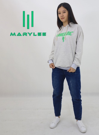 Wholesale womens knitted hoodies with print (click-print) with Billie Eilish