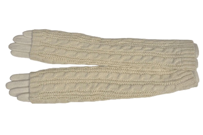 Итальянские трикотажные перчатки в сочетании с вязаным верхом