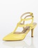 Желтые босоножки с ремешками k043