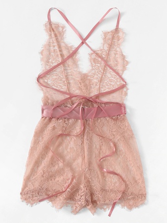 Розовый Крестовый Дизайн Со Цветочками Сексуальные Белье