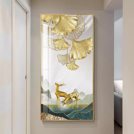 Kristall-Porzellan-Kunstmalerei, Wanddekoration, hängende Hauswand, gerahmte Kunst