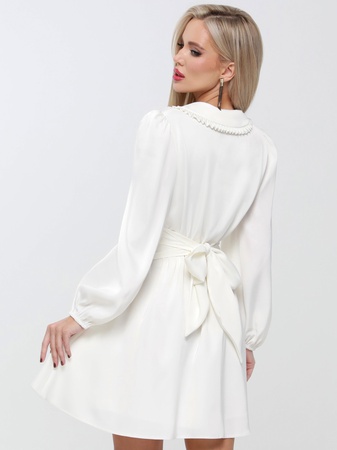 Платье с воротником шелковое праздничное