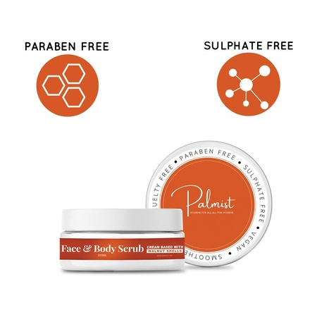 Palmist Face & Body Exfoliating Walnut Scrub (SLS / Paraben free) 200ml