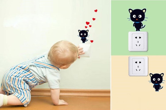 Наклейка на выключатель "Котенок" самоклеящаяся