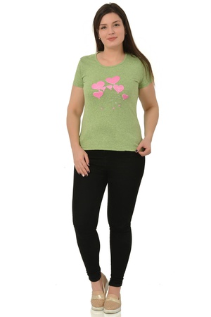 Футболка женская меланж (термо-принт)