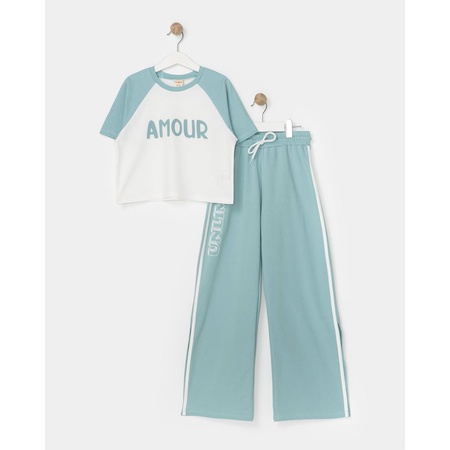 Комплект из 2 футболок и брюк оптом 9-12 лет