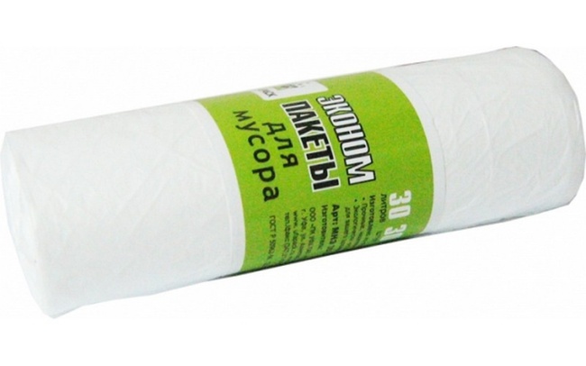 МЕШКИ ДЛЯ МУСОРА "ЭКОНОМ" 30 Л. 30 ШТ.