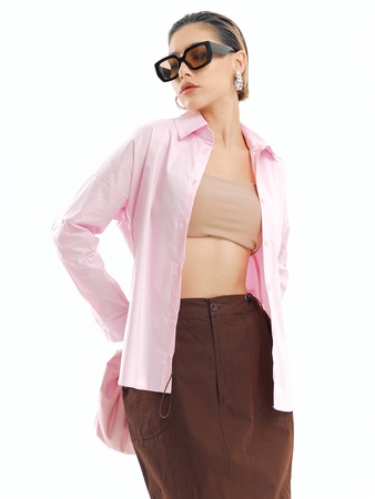 Женская рубашка оверсайз. Топ 2024 - 0724