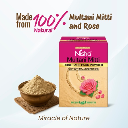 Nisha Multani Mitti for Face 100gm | Natural Oil Control, Acne & Tan Removal | Face Pack