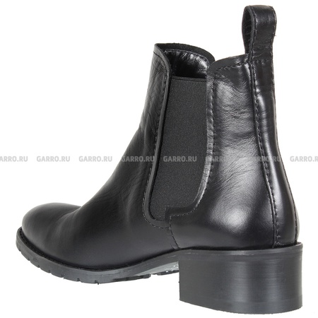 Ботинки 7055 чёрные, натуральная кожа, байка