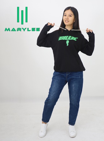 Женские трикотажные худи оптом с принтом (щелкография) с Билли Айлиш