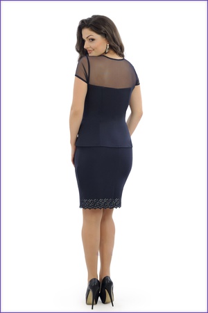 Платье с перфорированной отделкой