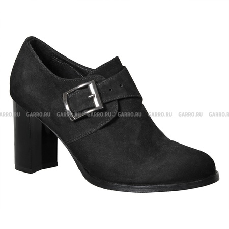 Туфли 8186 чёрные,натуральная замша