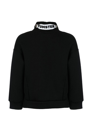 Свитшот черный с люверсами и тесьмой Yumster YC.02.09.003