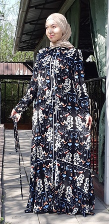 Платье рубашка, отделкой "кантик" с воланом