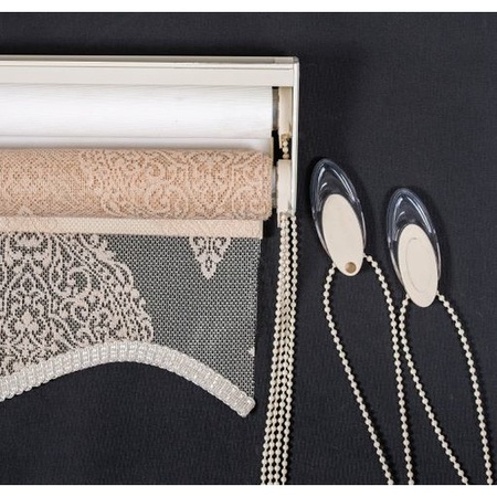 Двойной механический порошок цвета тюля рулонные шторы 110X200