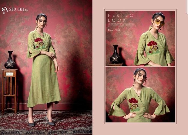 Ladies Kurtis - Cotton Silk with Machine Embroidery