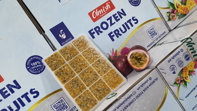 Замороженная Маракуйя кубики. Экзотические фрукты с заводов OLMISH