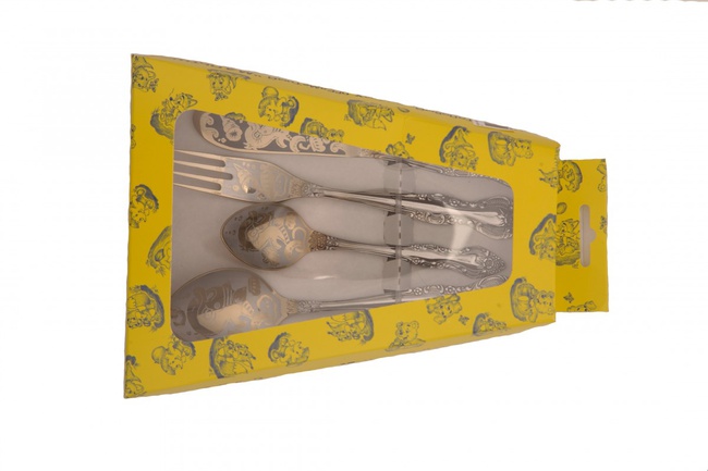 Набор столовых приборов 4 пр,  М-3 Тройка Детский