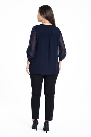 Блузка большого размера с подкладкой из шифона