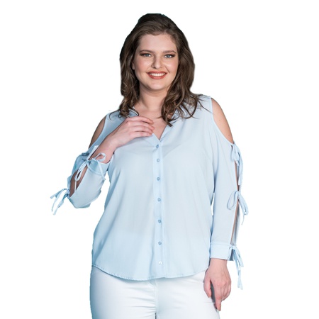 Креповая рубашка большого размера