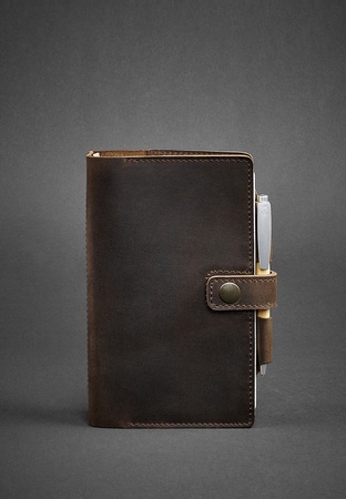 Кожаный блокнот (Софт-бук) 4.0 темно-коричневый