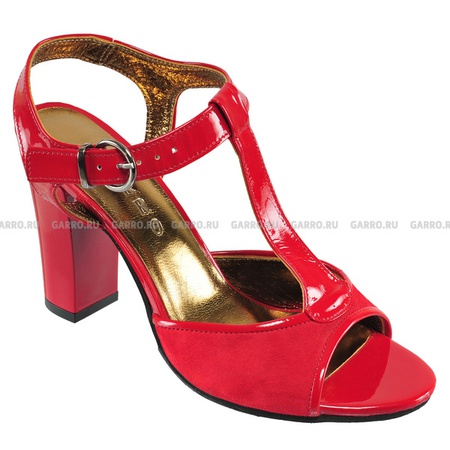 Туфли 7501 красные, натуральная замша