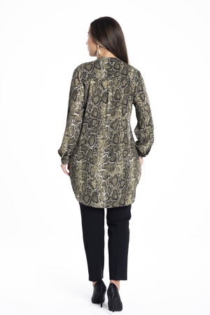 РУБАШКА ИЗ ИЛАНЯ ИЗ КОЖИ