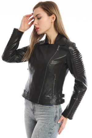 Leather jacket for women - Slm Fit