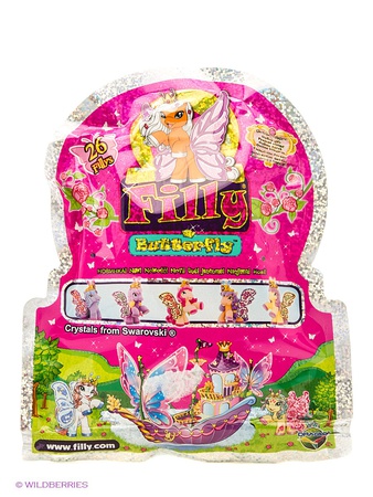 лошадка коллекционная филли бабочки с блестками