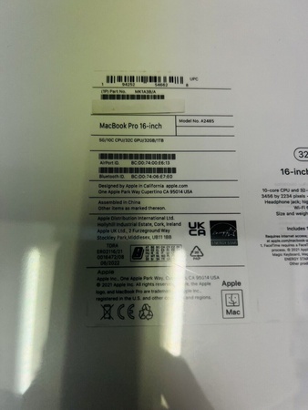 16-дюймовый Apple MacBook Pro M1 Max 10-ядерный процессор 32-ядерный графический процессор 32 ГБ ОЗУ 1 ТБ SSD НОВИНКА