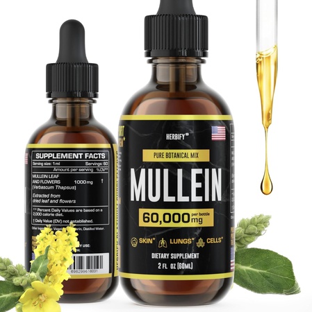 Экстракт коровяка, 2 унции настойки для здоровья органов дыхания, смесь листьев и цветков коровяка