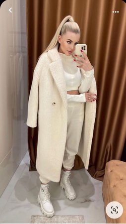 Пальто-шубка Тедди зимняя на подкладке с синтепоном