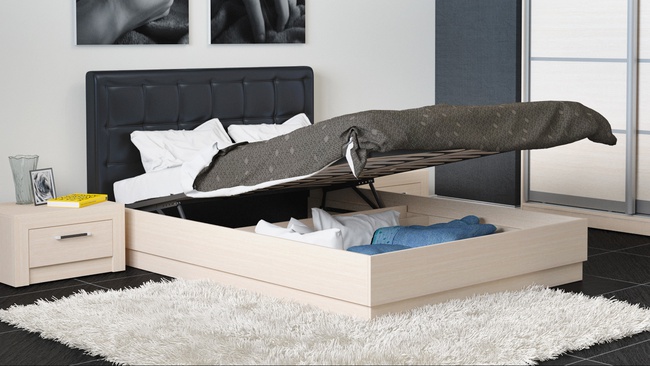 Double bed 1400 with lifting mechanism