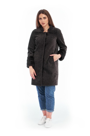 Пальто женское Silverfox модель 805-Темно серый