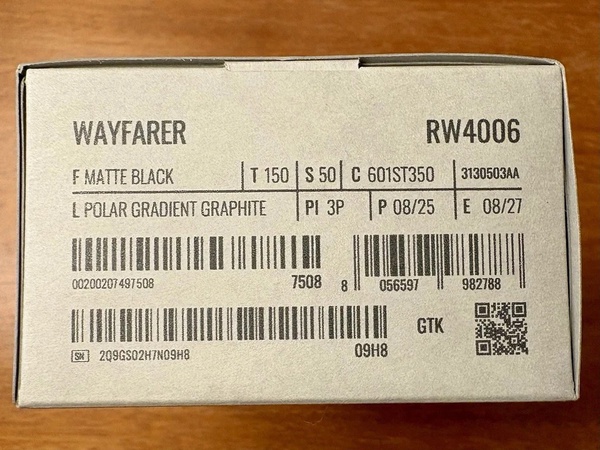 2026 Rayban Wayfarer Meta AI Glasses (RW4006) Matte Black Polarized Graphite SEALED