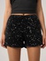 Вечерние шорты с пайетками