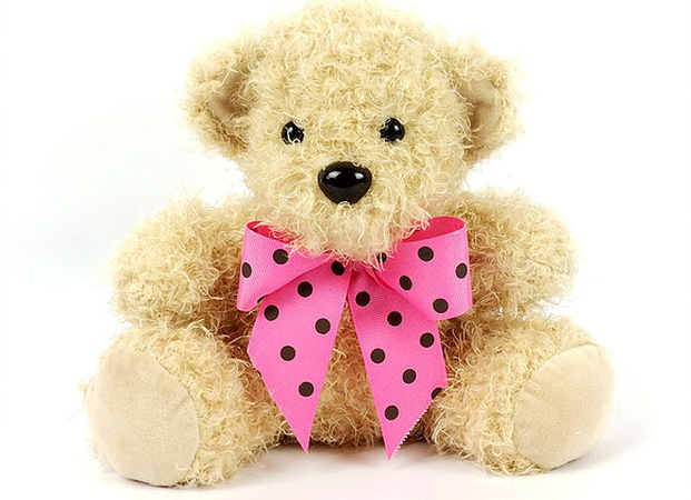 Игрушка мягконабивная Мишка с бантом 24см