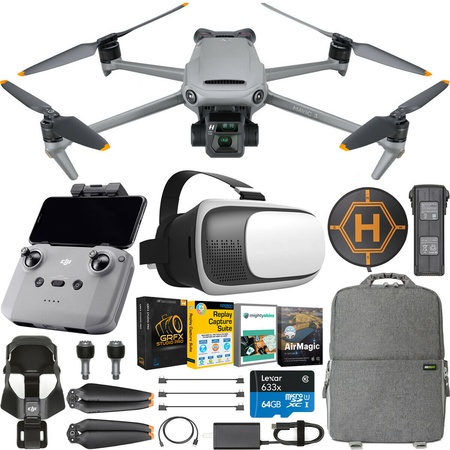 DJI Mavic 2 и новейший Marvic 3 — дрон с 4/3 CMOS-камерой Hasselblad, видео 5.1K, картой памяти Micro SD на 128 ГБ, устройством чтения карт памяти USB 3.0, посадочной площадкой, водонепроницаемым рюкзаком и многим другим