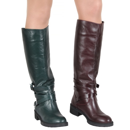 Сапоги женские, натуральная кожа <G905>