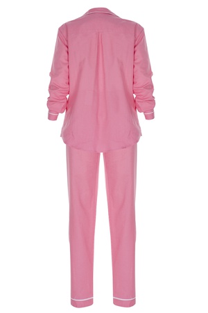 LİNEN- BAYAN PİJAMA TAKIM - MERCAN