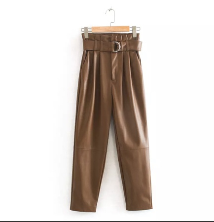 Стильные брюки из эко кожи