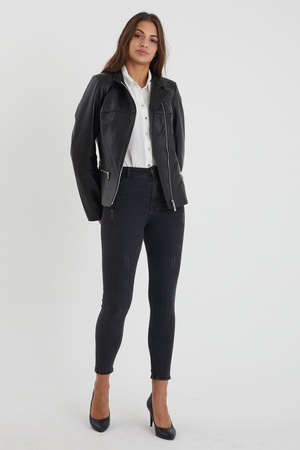 Leather jacket for women - Relaxed Fit