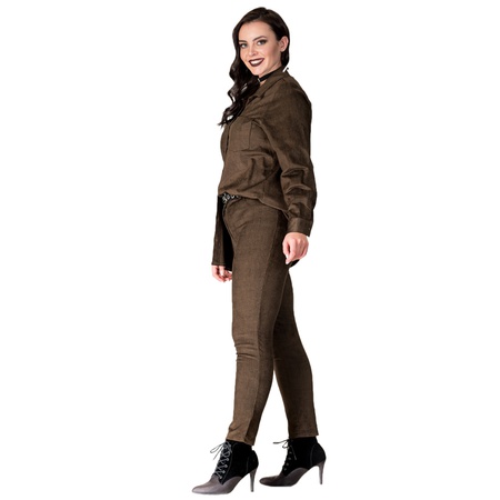 Büyük Beden Fitil Kadife Gömlek