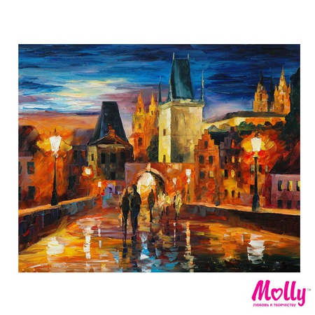 Painting by numbers Afremov. Overnight in Prague